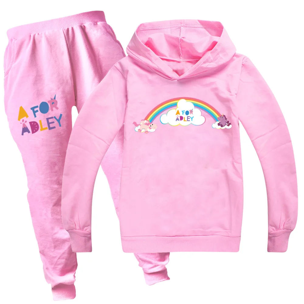 A для Adley/ Модные милые штаны с капюшоном, комплект из 2 предметов, детский спортивный костюм с 3D принтом и героями мультфильмов, одежда для маленьких мальчиков, наряды для маленьких девочек - 0