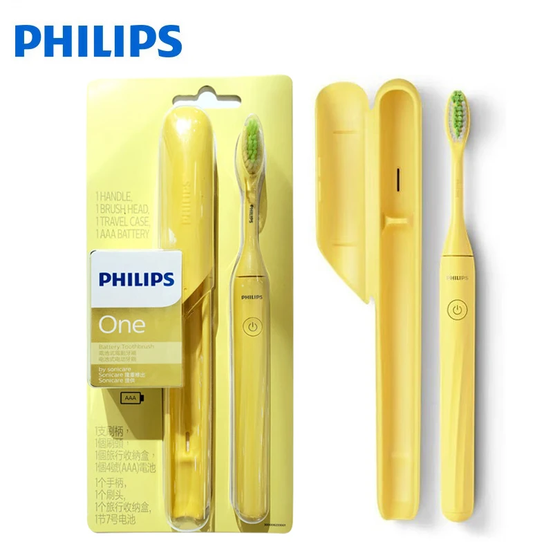 Электрическая Зубная щетка Philips One By Sonicare HY1100 с Таймером мягкой щетины IPX7 Водонепроницаемая Портативная Зубная Щетка с Футляром Для хранения - 0