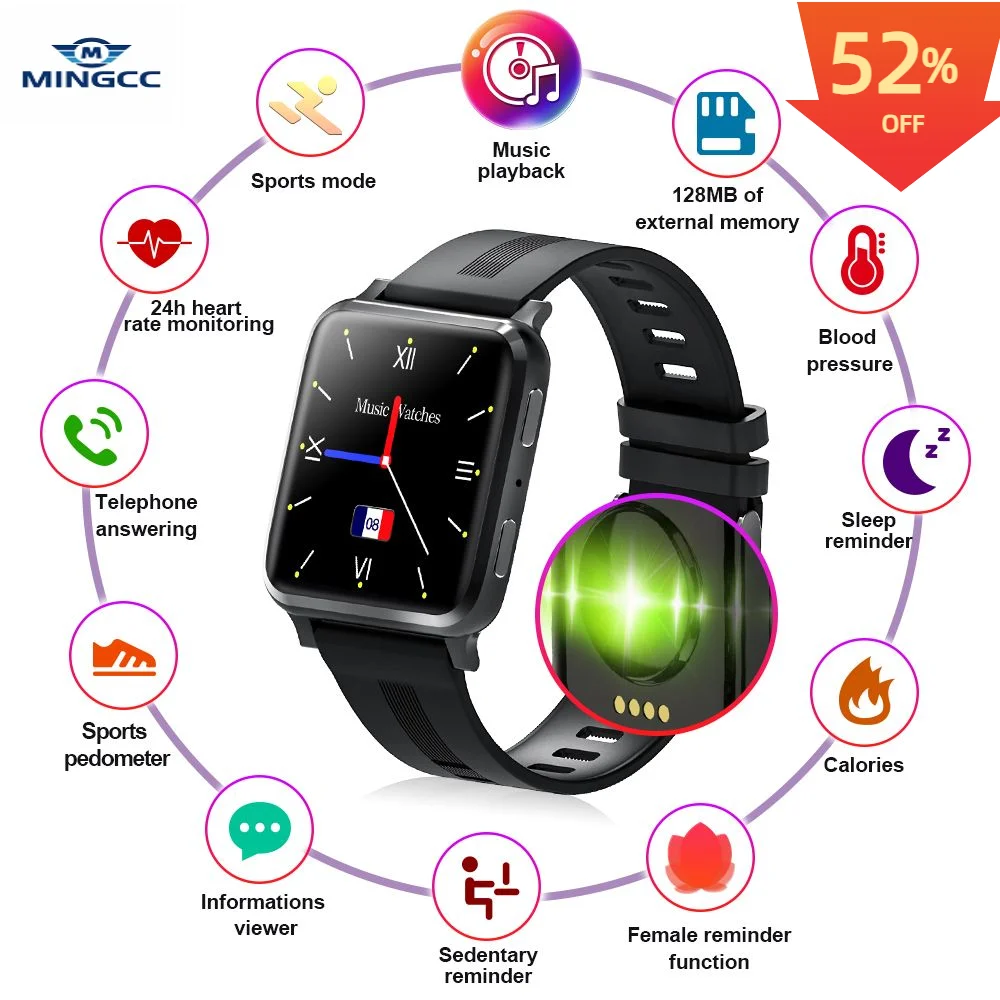 F30 Bluetooth часы с музыкой в режиме разговора, пульсометр, монитор артериального давления, сна, запись упражнений, мужские и женские умные часы - 0