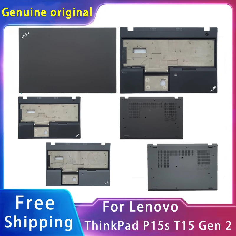 Новинка для Lenovo ThinkPad P15s T15 Gen 2; Сменные Аксессуары Для ноутбуков ЖК-задняя крышка/Подставка для рук/Дно С ЛОГОТИПОМ Черный Серый - 0