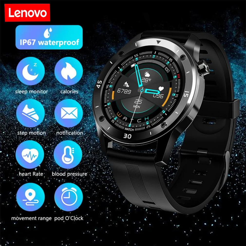 Lenovo Мужские Спортивные Смарт-часы GT5 с Полным Сенсорным Управлением Частотой сердечных сокращений по Bluetooth, Умные Часы, Фитнес-Трекер, GPS Браслет, Женский Подарок 2023 - 0
