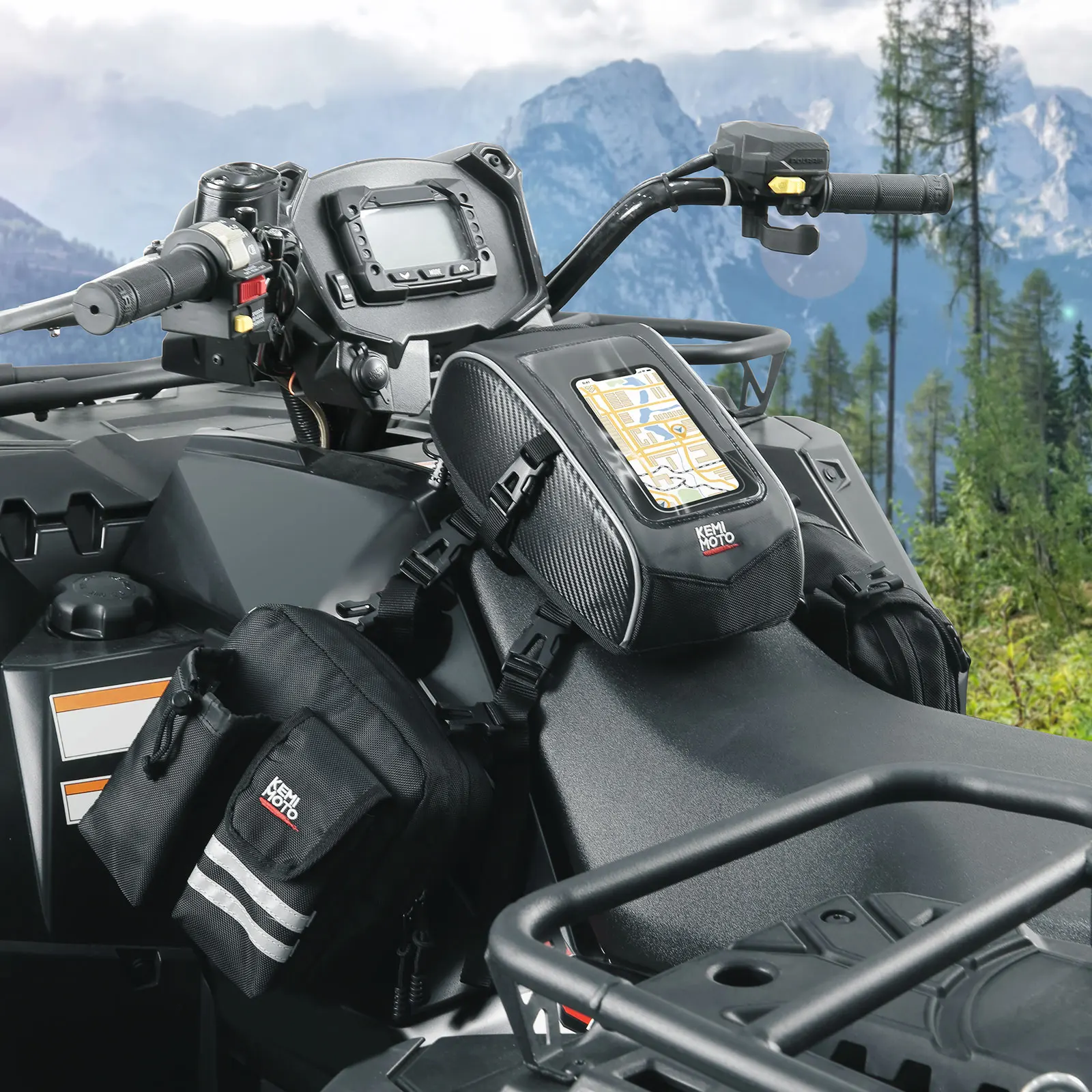 Сумка для топливного бака ATV Universal 1680D Upgrade Сохраняет тепло Совместима с Polaris Для Sportsman 500 570 800 для Yamaha Raptor Banshee - 0