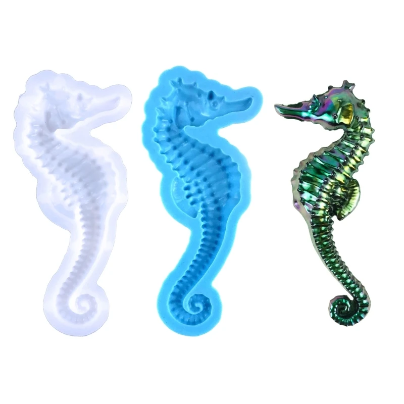 Силиконовая форма Seahorse 3D Животная форма из смолы Брелок для Ключей Подвеска Силиконовая форма Кристаллическая Эпоксидная форма DIY Форма для литья ювелирных изделий - 1