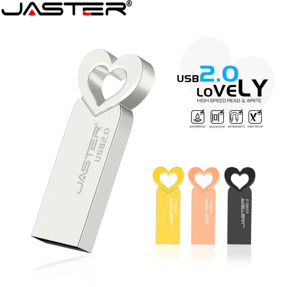 JASTER Новая Заботливая Металлическая карта памяти Золотой USB 2,0 флэш-накопитель 4 ГБ 8 ГБ 16 ГБ 32 ГБ 64 ГБ 128 ГБ Бесплатный пользовательский логотип Для деловых подарков - 1