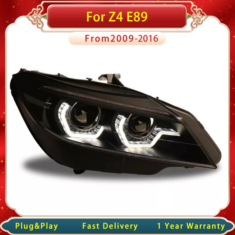 Автомобильный головной фонарь для BMW Z4 E89 2009-2016 Обновление Нового дизайна DRL Динамическая сигнальная лампа Головной фонарь в сборе - 1