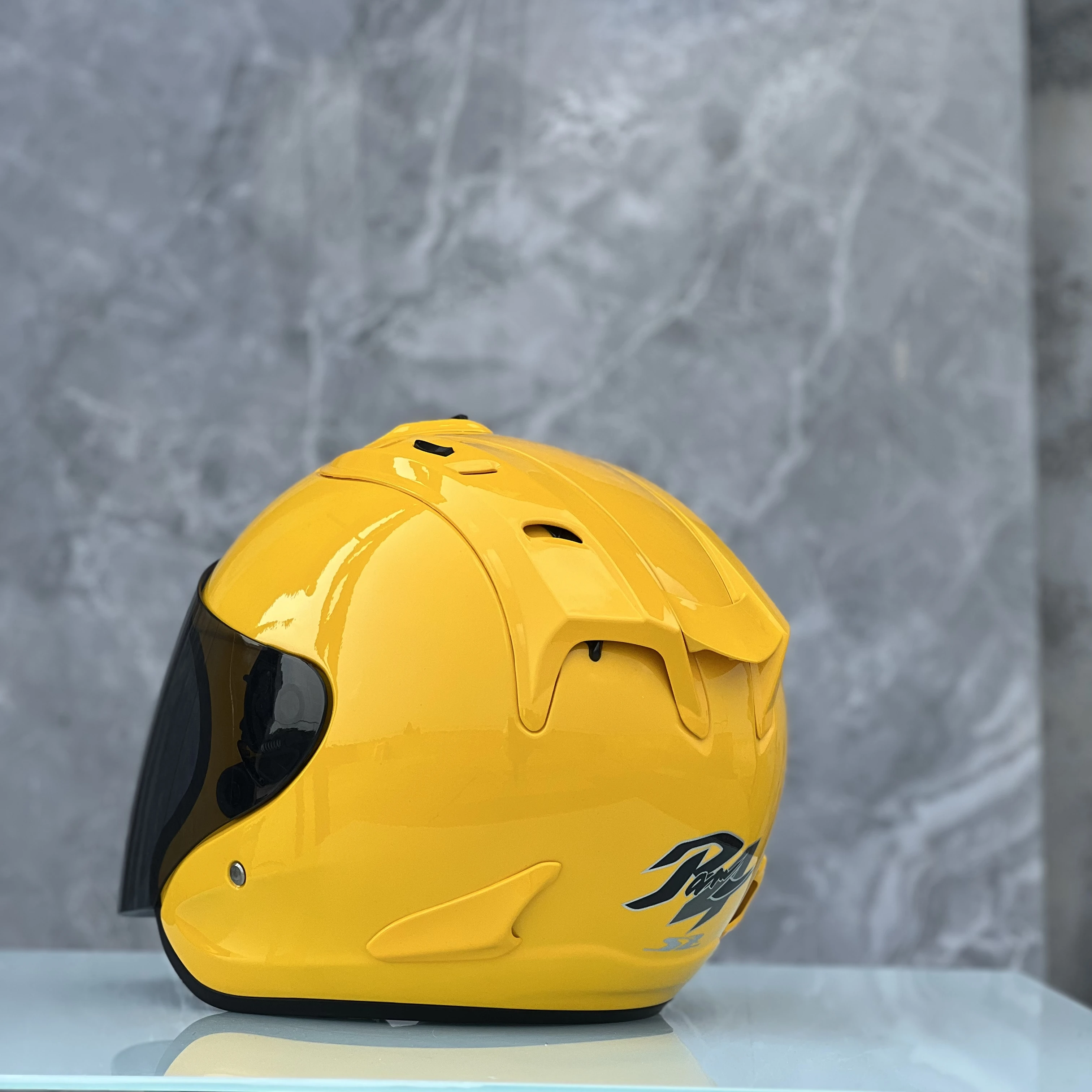 Ram4 Ярко-желтый полушлем, Гоночный шлем с открытым лицом, Casco, Одобренный ЕЭК, мужской и женский мотоциклетный шлем - 1
