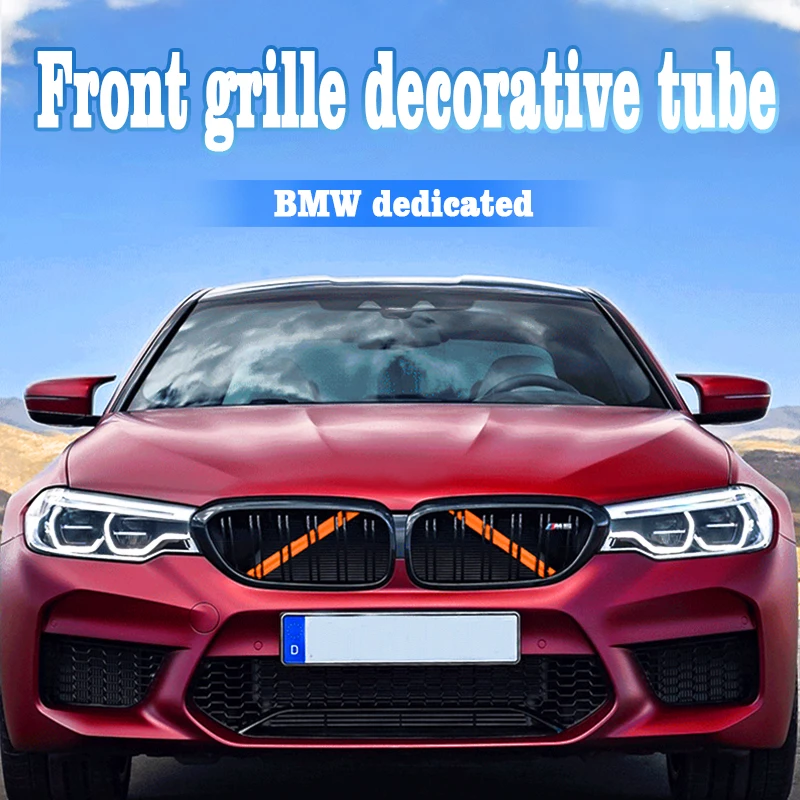 Накладка на переднюю решетку радиатора автомобиля для BMW 5 серии F10 F11 F07 2000-2020 Спортивные полосы, Украшения в Рамке, Наклейки, Аксессуары - 1
