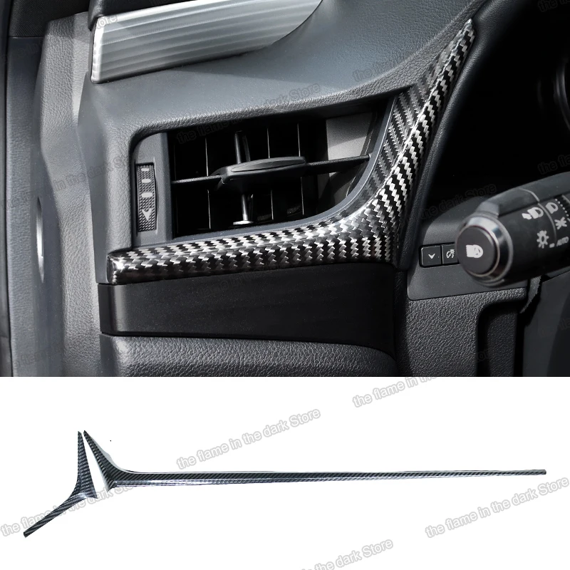 планки центральной консоли приборной панели автомобиля из углеродного волокна abs для Lexus Es Es300h 200 es350 300h 2018 2019 2020 260 350 аксессуары - 1