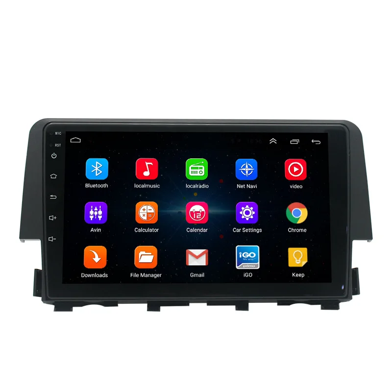 Для Honda Civic 2016 Android 9 Автомобильное радио Мультимедиа видео GPS навигация 2Din стерео DVD головное устройство - 1