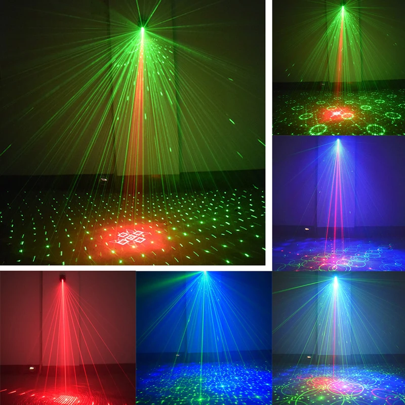 Дискотечные Огни RGB LED Лазерный Сценический Луч Света С Активацией Звука DJ Mini Home Party Light Со Стробоскопическим Эффектом USB Power Projector Lamp - 1