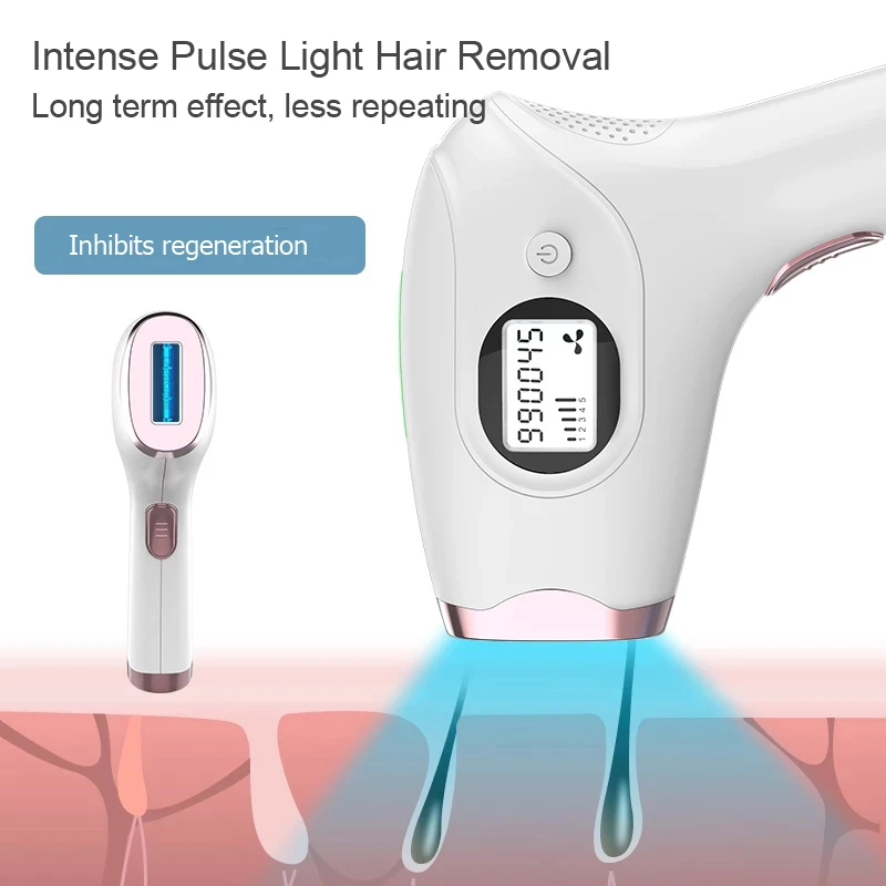 IPL Лазерное устройство для удаления волос для женщин и мужчин, Безболезненное средство для удаления волос 500000 вспышек, профессиональное Перманентное средство для лица, рук, Бикини, ног - 1