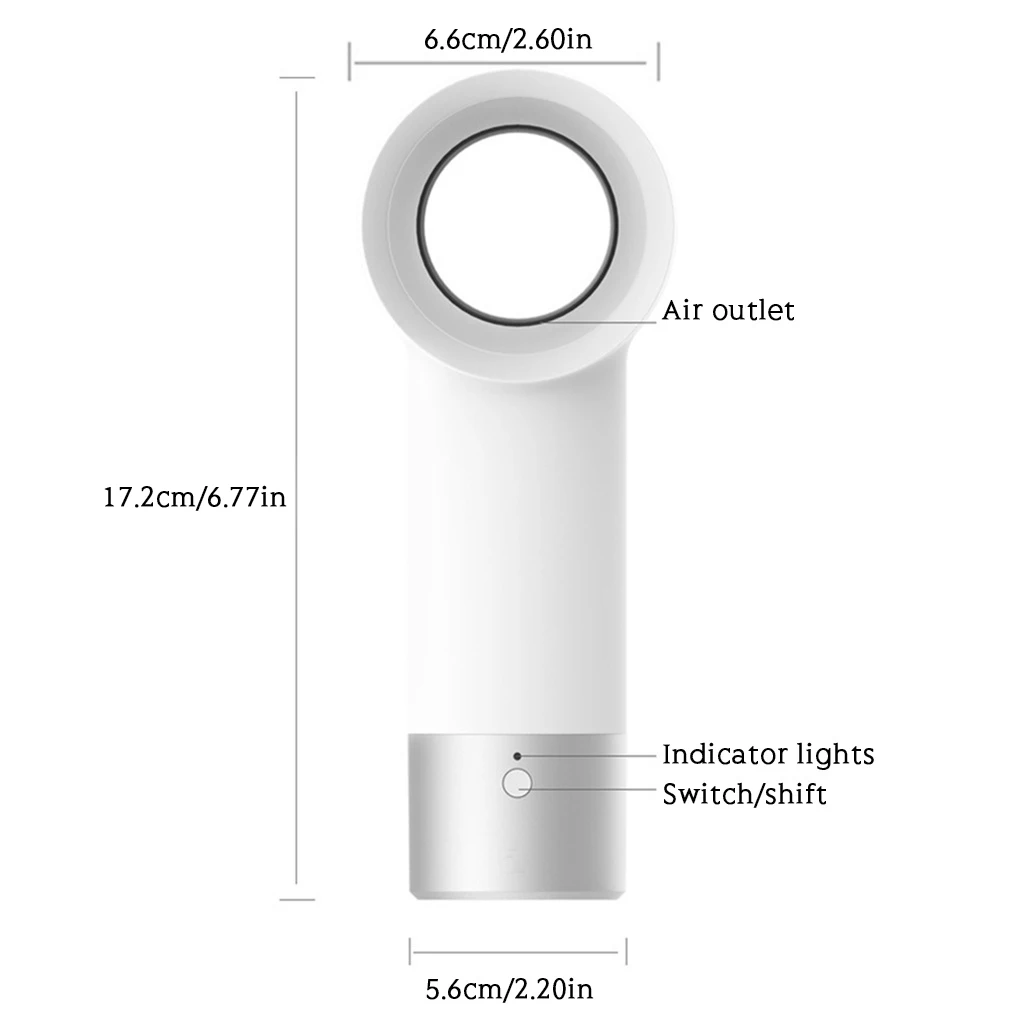 Для Xiaomi Mini Fan безлопастный 900 мАч 360-градусный ленивый подвесной шейный вентилятор Mini Electric USB Sports Fans Наружное охлаждение шейного вентилятора - 1