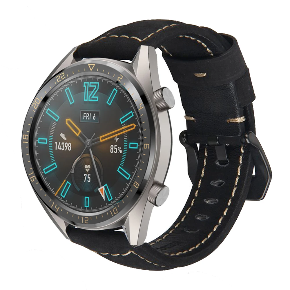22 мм Ремешок для часов Из натуральной кожи, Аксессуары Для часов Huawei Watch gt 2e, Высококачественный Кожаный ремешок Для Samsung Gear S3 - 1
