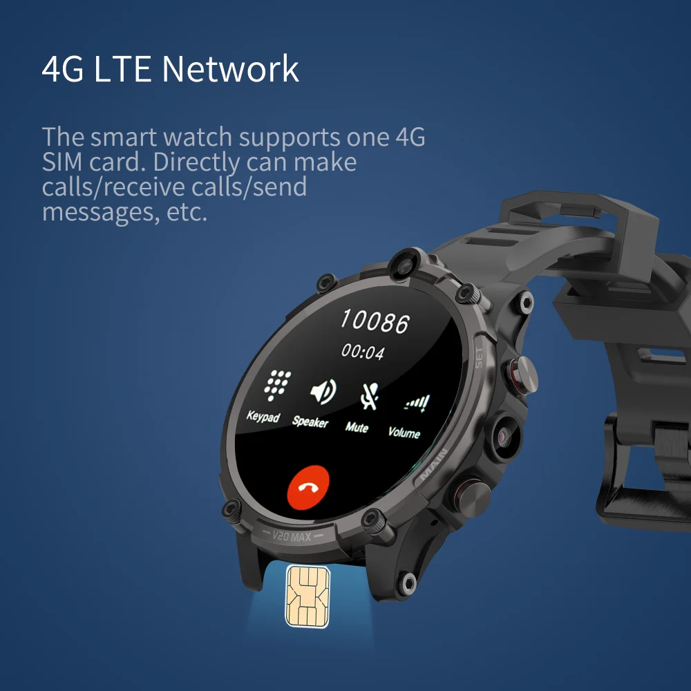 Ajeger 2023 Новые 4G Net Смарт-часы Мужские Android 8 4g B + 128 ГБ 930 мАч 1,6 