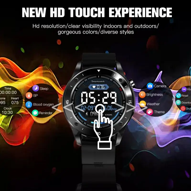 Lenovo Мужские Спортивные Смарт-часы GT5 с Полным Сенсорным Управлением Частотой сердечных сокращений по Bluetooth, Умные Часы, Фитнес-Трекер, GPS Браслет, Женский Подарок 2023 - 1