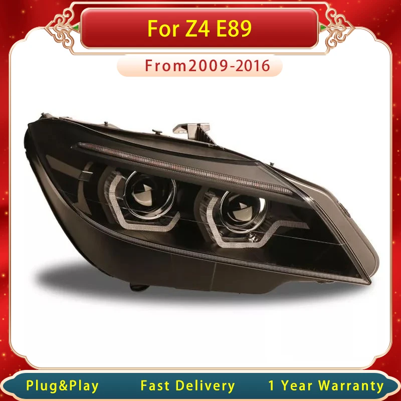 Автомобильный головной фонарь для BMW Z4 E89 2009-2016 Обновление Нового дизайна DRL Динамическая сигнальная лампа Головной фонарь в сборе - 2