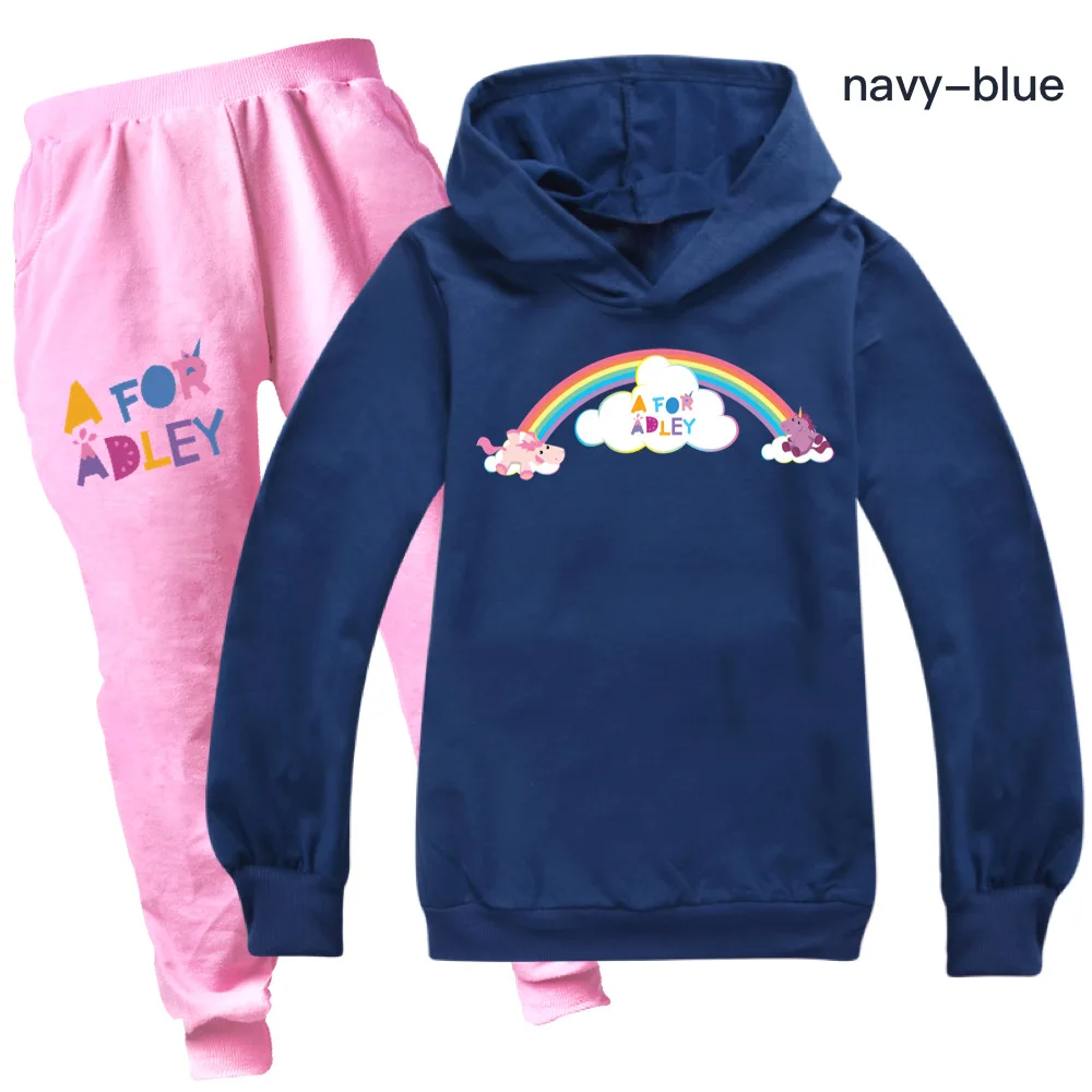 A для Adley/ Модные милые штаны с капюшоном, комплект из 2 предметов, детский спортивный костюм с 3D принтом и героями мультфильмов, одежда для маленьких мальчиков, наряды для маленьких девочек - 2