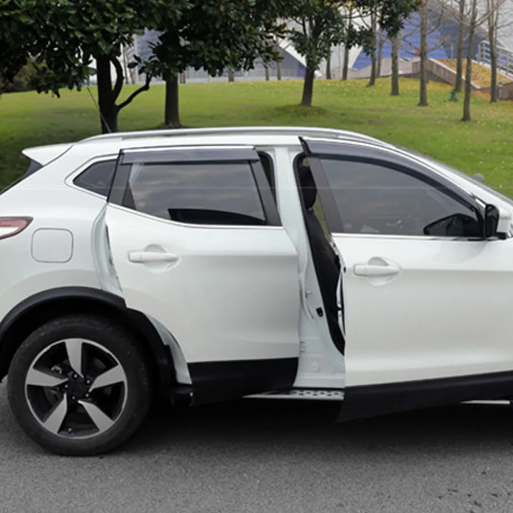 Автомобильный Чехол-Накладка Для Лампы Пластиковое Оконное Стекло Ветровой Козырек Защита От Дождя/Солнца Вентиляционное Отверстие 4 Шт. Для Nissan Qashqai j11 2019 2020 2021 2022 2023 - 2