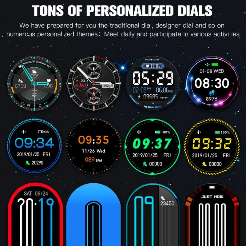 Lenovo Мужские Спортивные Смарт-часы GT5 с Полным Сенсорным Управлением Частотой сердечных сокращений по Bluetooth, Умные Часы, Фитнес-Трекер, GPS Браслет, Женский Подарок 2023 - 2