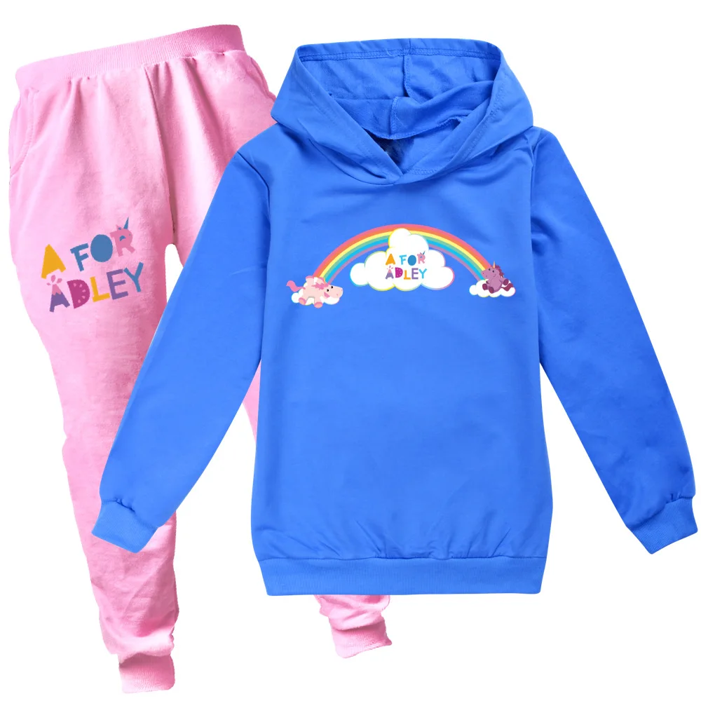 A для Adley/ Модные милые штаны с капюшоном, комплект из 2 предметов, детский спортивный костюм с 3D принтом и героями мультфильмов, одежда для маленьких мальчиков, наряды для маленьких девочек - 3