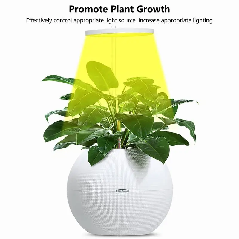 Светильник Для выращивания растений, лампа полного спектра для растений, прекрасный круглый светильник для растений, регулируемые по яркости светодиодные лампы для роз, зеленого укропа - 3
