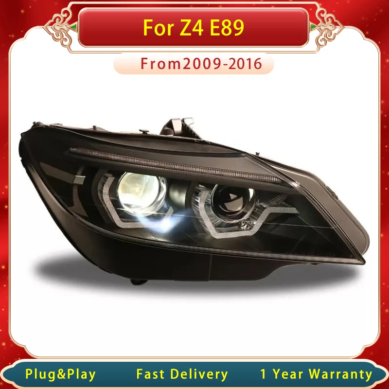 Автомобильный головной фонарь для BMW Z4 E89 2009-2016 Обновление Нового дизайна DRL Динамическая сигнальная лампа Головной фонарь в сборе - 4