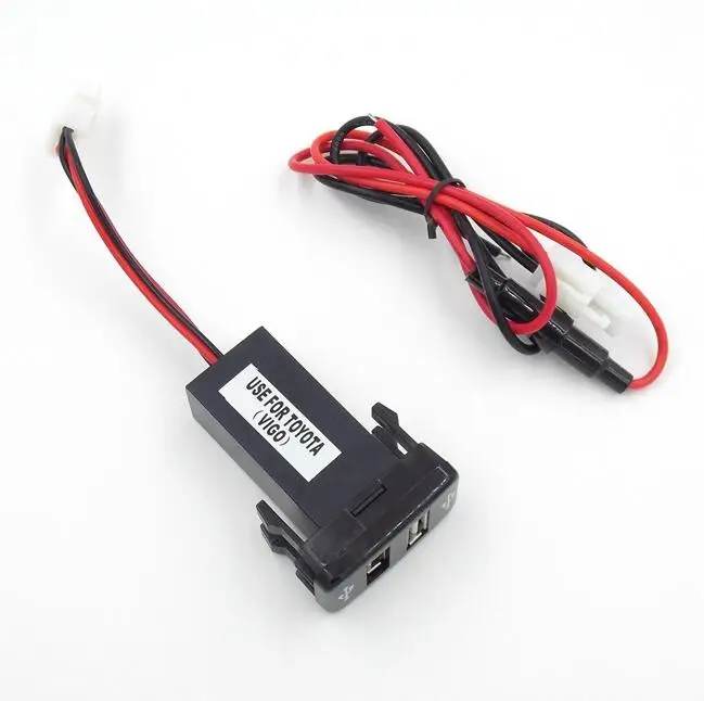 DC12V 2.1A 2.1A зарядное устройство с двумя USB разъемами для автомобиля Toyota Адаптер быстрого зарядного устройства 22x33 мм 20x40 мм - 4