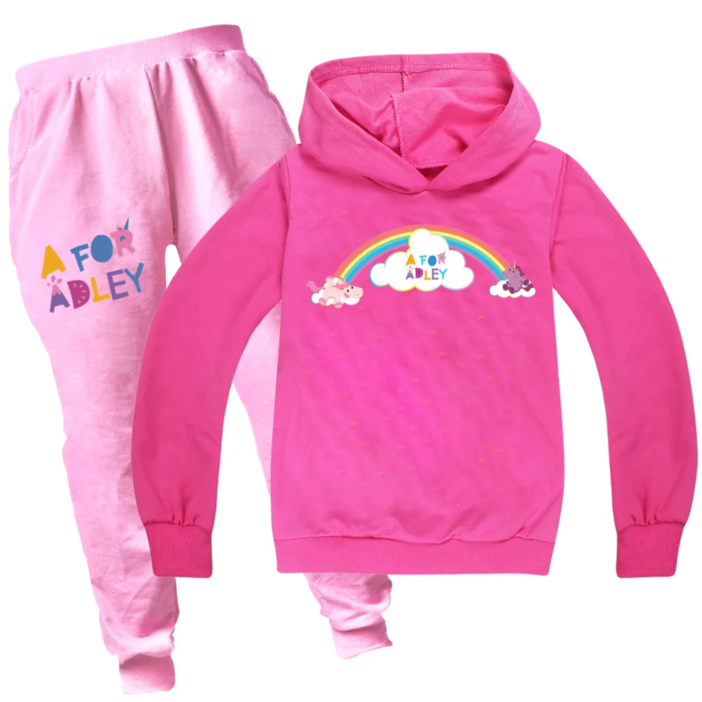 A для Adley/ Модные милые штаны с капюшоном, комплект из 2 предметов, детский спортивный костюм с 3D принтом и героями мультфильмов, одежда для маленьких мальчиков, наряды для маленьких девочек - 4