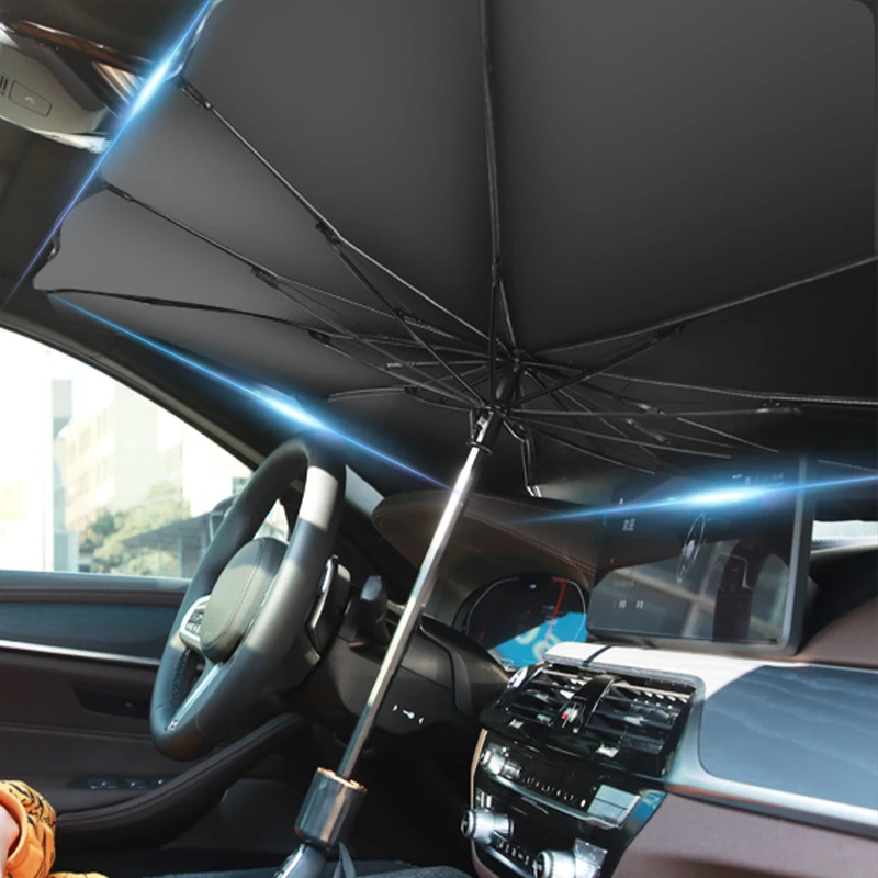 Автомобильный Солнцезащитный козырек, Зонт, автомобильный Солнцезащитный козырек, защитный зонтик, Летнее Солнце, Защита салона, лобового стекла, Аксессуары для автоматического затенения - 4