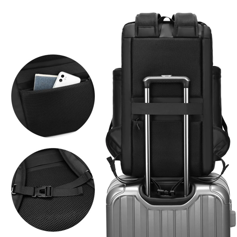 Мужской Рюкзак для Альпинизма, рюкзак для ноутбука, Многофункциональный Рюкзак для деловых поездок, Водонепроницаемый Модный рюкзак для путешествий, сумка для обуви - 4