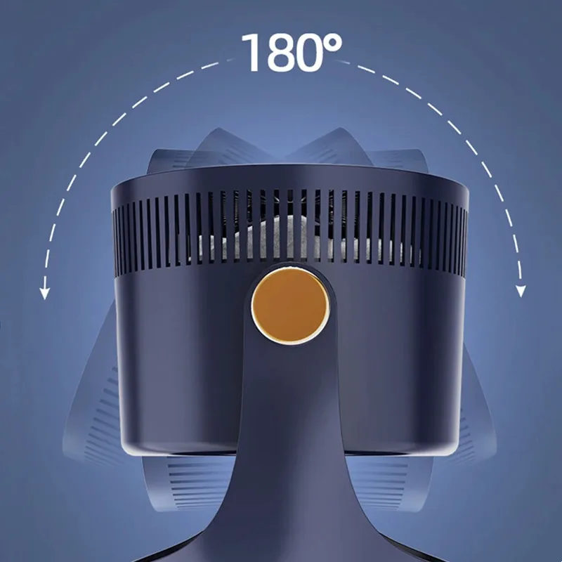 Бытовой Настольный USB Перезаряжаемый Электрический вентилятор для циркуляции воздуха 2400 мАч, работающий на батарейках, настенный вентилятор для охлаждения - 4