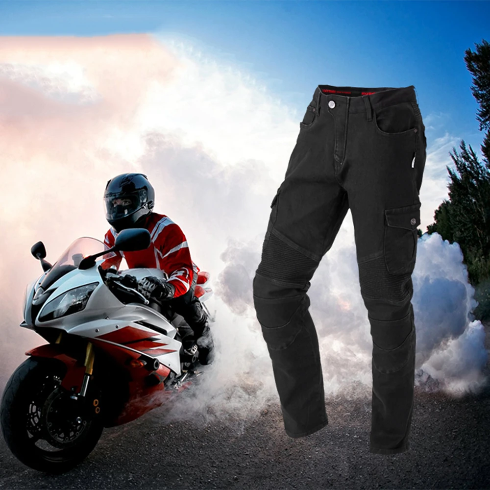 Мотоциклетные Джинсы Adventure Moto Jeans Защитное Снаряжение Черные Мотоциклетные Брюки Синие Мотокроссовые Туристические Брюки Мягкие Прочные - 4