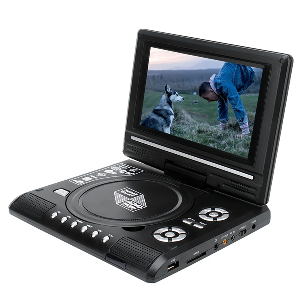 9,8-Дюймовый портативный домашний автомобильный DVD-плеер VCD CD Игровой ТВ-плеер USB-радиоадаптер С поддержкой приема FM-радио-штепсельная вилка ЕС - 5
