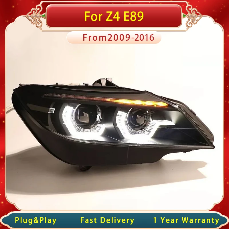 Автомобильный головной фонарь для BMW Z4 E89 2009-2016 Обновление Нового дизайна DRL Динамическая сигнальная лампа Головной фонарь в сборе - 5