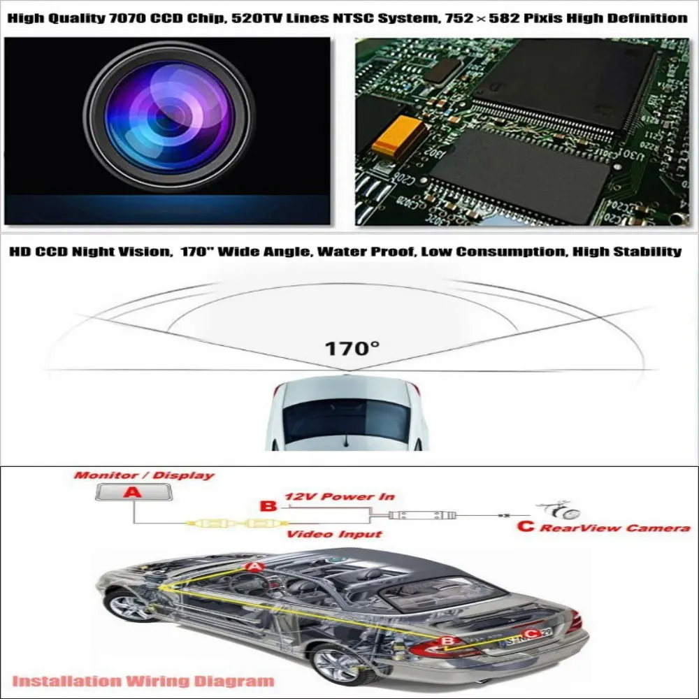 Для Mercedes Benz R300 R350 R280 R500 R63 Автомобильная Камера Заднего Вида Для Автоматической Парковки, Аксессуары для камеры видеонаблюдения - 5