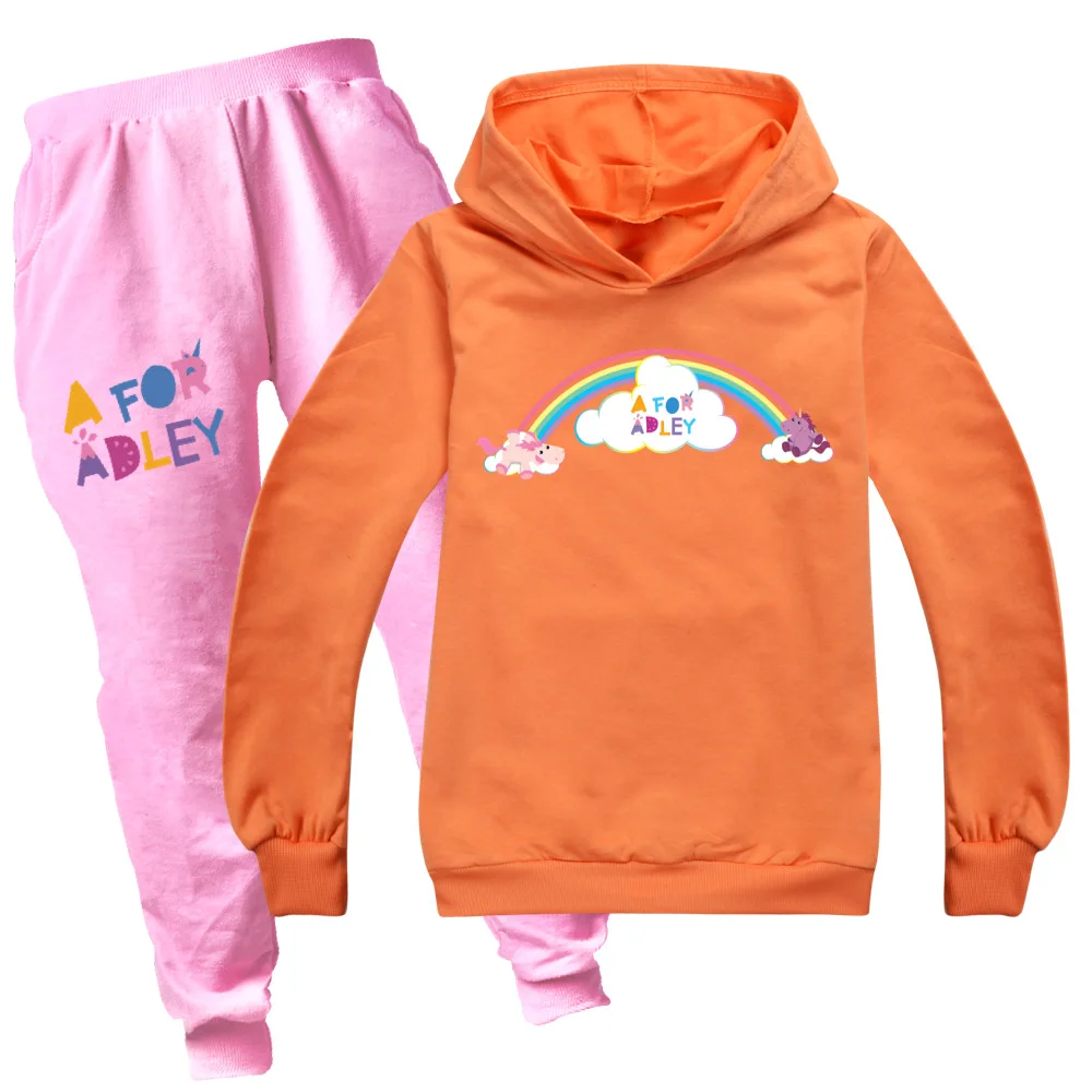 A для Adley/ Модные милые штаны с капюшоном, комплект из 2 предметов, детский спортивный костюм с 3D принтом и героями мультфильмов, одежда для маленьких мальчиков, наряды для маленьких девочек - 5