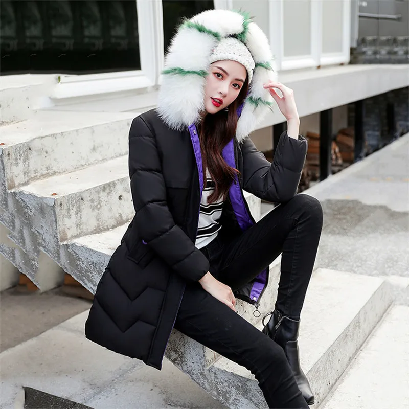 Осенне-зимнее пальто женское бежевое, свободная парка с меховым воротником и капюшоном, новинка 2020, весеннее корейское модное тонкое теплое пальто JD762 - 5