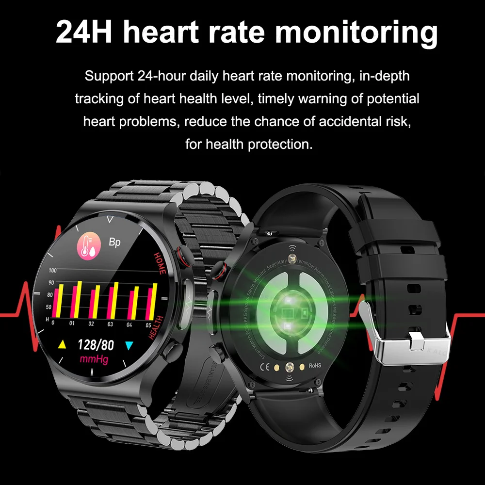 2023 Новые Смарт-Часы ECG + PPG Мужские Sangao Laser Health Сердечный Ритм Кровяное Давление Фитнес Спортивные Часы IP68 Водонепроницаемые Умные Часы - 5