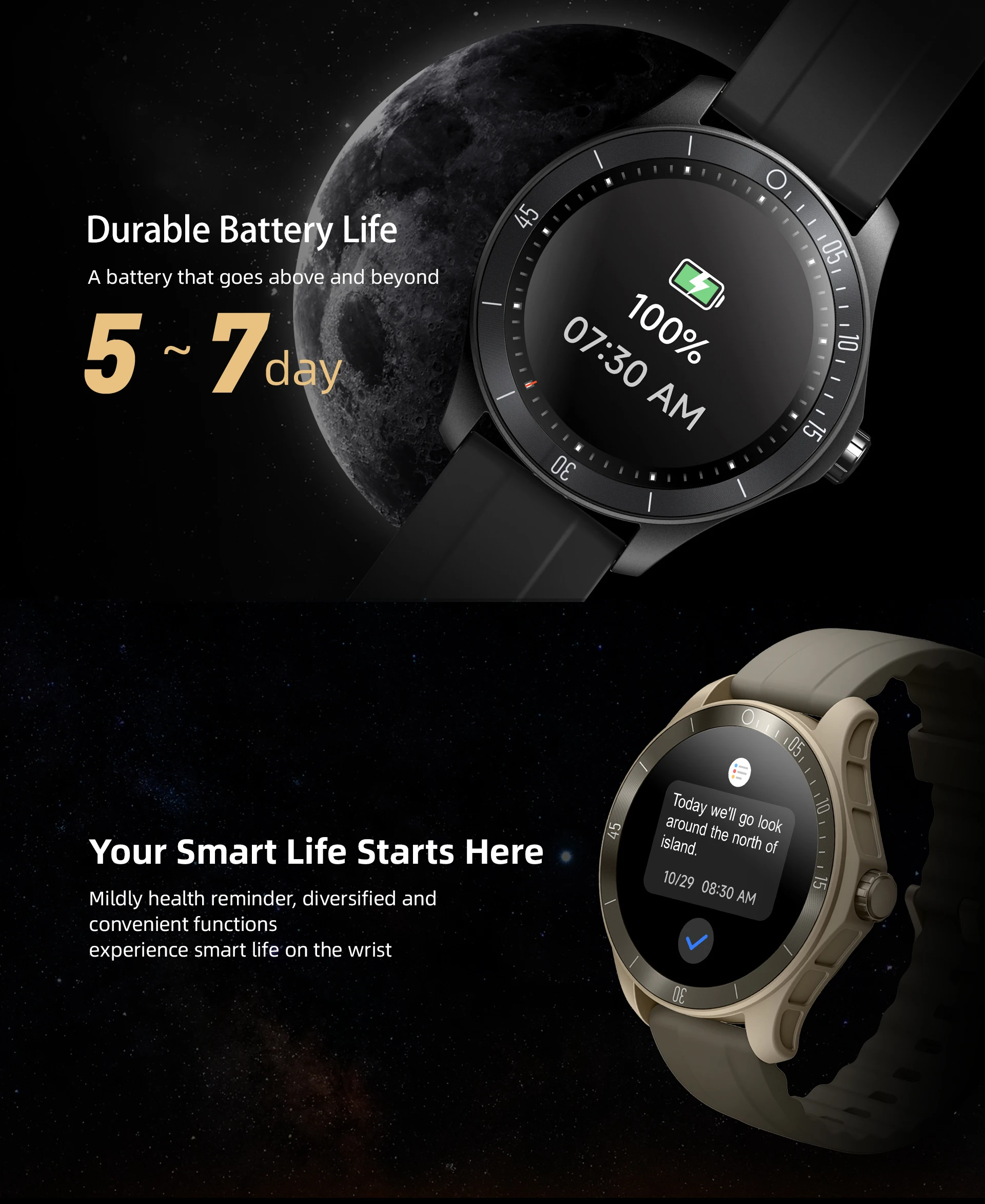 JWMOVE IDW18 Смарт-часы Для Мужчин и Женщин с 1,38 Дюймовым Экраном, Умные Часы с частотой сердечных сокращений в реальном времени, 5ATM Bluetooth, Монитор стресса, Спортивные - 5