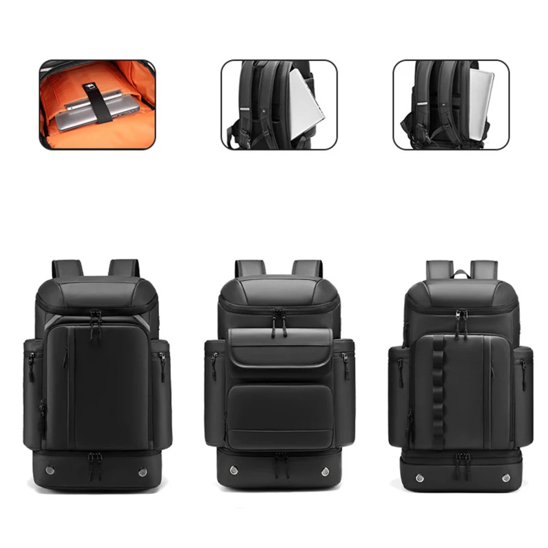 Мужской Рюкзак для Альпинизма, рюкзак для ноутбука, Многофункциональный Рюкзак для деловых поездок, Водонепроницаемый Модный рюкзак для путешествий, сумка для обуви - 5
