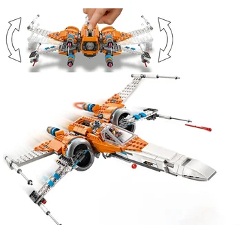 крылатый Истребитель Совместим С 75273 Строительными Блоками, Кирпичами, Развивающими Игрушками для Детей Мальчиков