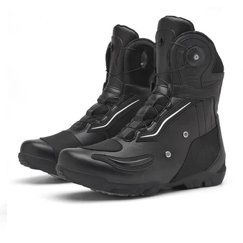 Мотоциклетные ботинки Унисекс для езды на мотоцикле, гоночная обувь для бездорожья, Ботинки для мотокросса, нескользящие мужские ботинки 37-48