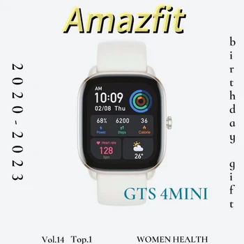 Amazfit GTS 4 МИНИ-Умные часы Для женщин, подарок на День Рождения, 120 + спортивных режимов, 1,65 
