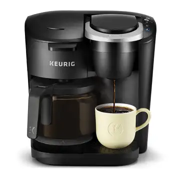Кофеварка Keurig K-Duo Essentials для приготовления кофе на одну порцию K-Cup Pod & Carafe, черная