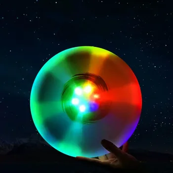 Яркий светодиодный летающий диск, светящийся в темноте, светящийся диск для взрослых и детей, идеальный летающий диск для приключений на свежем воздухе