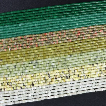 2x4 мм Зеленые Нефриты Ронделле Бусины Из Натурального Камня Агаты Счеты Хрустальные Распорные Бусины для Изготовления Ювелирных Изделий DIY Craft Браслет Серьги