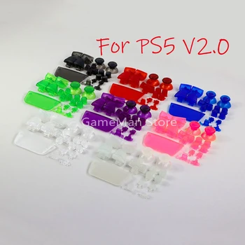 20 комплектов для PlayStation5 PS5 V2.0 BDM-020 Контроллер Прозрачный Полный Набор кнопок L1 R1 L2 R2 ABXY D-pad Direction Key