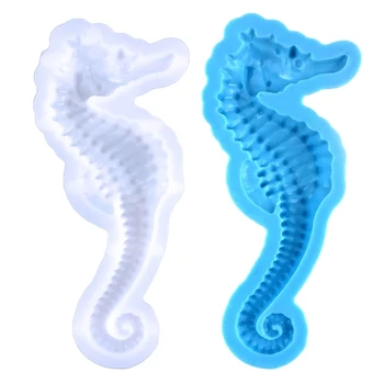 Силиконовая форма Seahorse 3D Животная форма из смолы Брелок для Ключей Подвеска Силиконовая форма Кристаллическая Эпоксидная форма DIY Форма для литья ювелирных изделий