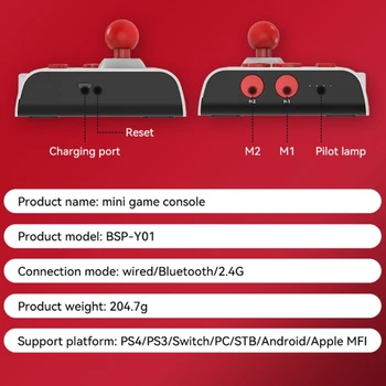 Аркадная игровая консоль Rocker Fighting Controller Type-C Интерфейс для PS3-/PS4-/PC Прямая поставка