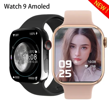 Новые Умные часы iw9 Amoled с Bluetooth-вызовом, мужские спортивные наручные часы, Женские Смарт-часы с Пользовательским Циферблатом серии 8 для Apple Watch